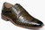 Stacy Adams Olive Mens Shoes Ostrich Print Leather Wingtip 25537-303 