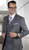  Statement Mens 100% Wool Modern Fit Grey 3 Piece Suit STZV-100 