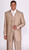  Milano Moda Tan Herringbone Long Jacket Suit Vested Church Suits 2913V 