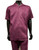  Successo Mens Purple Short Sleeve Casual Linen Set 1065 