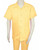 Successo Big Size Mens Yellow Linen Walking Suit Outfit SP1065X Size 3XL 