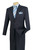  2 Piece Business Suit for Men Solid Navy Blue Work Professional Office 2C900-2 