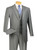  3 Piece Suit Gray Mens Vested 2 Button Traditional Fit Work Office Business Vinci V2TR 