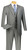  Men Suit for Wedding Gray 3 Piece Flat Front Vinci V2TR 