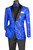  Mens Royal Blue Prom Jacket Paisley Slim Fit Homecoming Blazer BSF-13 