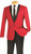  Slim Fit Tuxedo Mens Red 1 Button Tux Vinci T-SS 