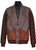  Lavane Mens Cardigan Sweater Suede Front Brown  2250 