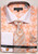  Avanti Uomo Mens Dress Shirt Tie Hankie Set Peach Square Unique DN79M Final Sale 