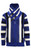  Silversilk Mens Blue Stripe Zip-up Sweater Wrap Neck 61028 