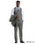  Stacy Adams Men's Gray Glen Plaid 3 Piece Suit Wide Lapel SM162H-0221 