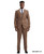  Stacy Adams Men's Brown Checkered 3 Piece Suit Peak Lapel SM169H-91 