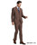  Stacy Adams Men's Brown Square 3 Piece Suit Peak Lapel SM159H-153 
