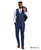  Stacy Adams Men's Blue Plaid 3 Piece Suit DB Vest SM170H1-12 