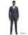  Stacy Adams Men's Charcoal Square 3 Piece Suit Peak Lapel SM170H1-11 