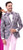  EJ Samuel Suit Men's Gray  Pink Floral  Prom Party Suit Tuxedo JP129 