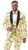  EJ Samuel Suit Men's Yellow Floral Design Prom Party Tuxedo JP125 