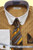  Daniel Ellissa Men's Brown Round Collar Bar Shirt Ensemble DS3830P2 