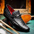  Marco Di Milano Men's Black Caiman Ornament Loafer Fabro 