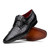  Marco di Milano Shoes Men's Black Caiman Side Buckle Rovigo 