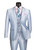  Vinci Men's Slim Fit Fancy Prom Suit Shiny Blue 3 Piece SV2D-1 