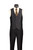  Vinci Men's Slim Fit Fancy Prom Suit Shiny Black 3 Piece SV2D-1 