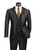  Vinci Men's Slim Fit Fancy Prom Suit Shiny Black 3 Piece SV2D-1 