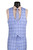  Vinci Men's Light Blue Plaid Modern Suit Low-Cut Vest 3 pc. MV2W-5 