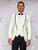  Manzini Mens Trendy Cream Black Fitted Prom Suit Wedding Tuxedo Sunset 