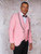  Manzini Mens Fashionable Pink Black Fitted Prom Suit Tuxedo Sunset 