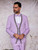  Insomnia Mens Lavender Fancy Floral Fitted Tuxedo Ensemble Beggio 