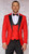  Insomnia Fitted Stretch Tuxedo Vest Bow Tie Set Red Rome 