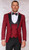  Insomnia Fitted Stretch Tuxedo Vest Bow Tie Set Burgundy Rome 