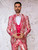  Men's Fitted Prom Outfit Fuchsia Designer Pattern Tuxedo Santo 