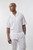  Stacy Adams Short Sleeve Linen Suit White Woven Front 8002 
