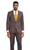  Stacy Adams Men's Plaid Suit Three Piece Suit Blue Gold SM177H-01 