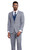  Stacy Adams Men's Glen Plaid Suit 3 Piece Suit Blue SM183H-02 