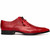  Marco di Milano Men's Shoes Red Caiman Lizard Derby Merida 