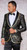  Manzini Men Paisley Fashion Tailored Tuxedo Black Jacket MZS-539 