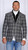  Manzini Gray Flannel Plaid Sport Coat Modern Fit MZW-536 42R Final Sale 