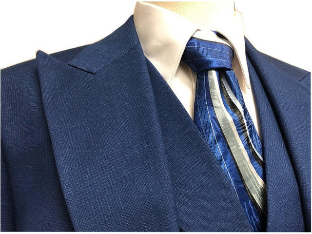 Statement Men's Sapphire Blue Wide Leg Wool Suit Positano IS