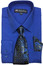  Mens Dress Shirts Tie Combo Set Royal Color Long Sleeve Fortini SG21B Final Sale 