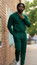  Prestige Mens Designer Knit Jogging Suit Green LNG210 
