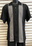  Fortini Mens Short Sleeve Black Stylish Pattern Walking Suit M2968  Size M/32 Final Sale 