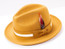  Mens Winter Dress Hat Fedora Gold Wool Montique H-100 