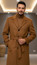  Men's Carmel Zhao Toasted Light Brown Full Length Belted Overcoat Porter 
