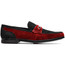Marco Di Milano Genuine Ostrich/Suede Black Red Loafers Hugo