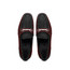 Marco Di Milano Exotic Ostrich/Suede Black Wine Loafers Hugo