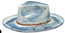  Bruno Capelo Men's Wide Flat Brim Straw Designer Hat Light Blue BU-612 