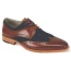  Giovanni Mens Wingtip Spectator Shoes Whisky Navy Leather Nico 