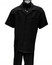  Dreams Mens Black Patterned Short Sleeve Resort Set Skipper  265-00 